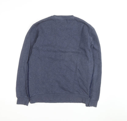 Adidas Mens Blue Crew Neck Pullover Sweatshirt M Regular Fit
