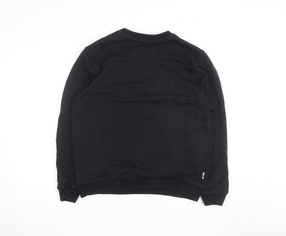 Parlez Men's Black Medium Crew Neck Pullover Sweatshirt
