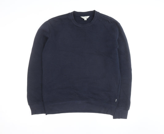 Marks and Spencer Autograph Men's Blue Small Crew Neck Sweatshirt