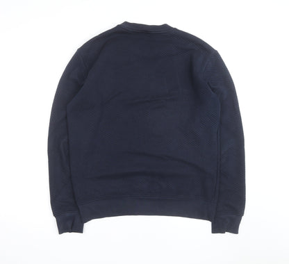 Marks and Spencer Autograph Men's Blue Small Crew Neck Sweatshirt