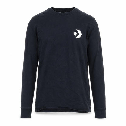 Converse Men's Black Classic Fit Long Sleeve Graphic Top Size S