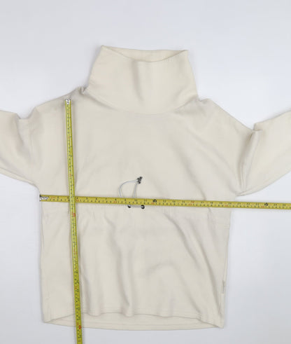 Varley Unisex Ivory High Neck Pullover Sweatshirt XS Relaxed Fit