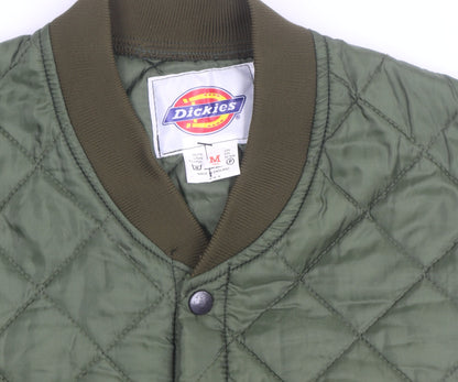 Dickies Men's Green Quilted Nylon Waistcoat M Workwear Vest