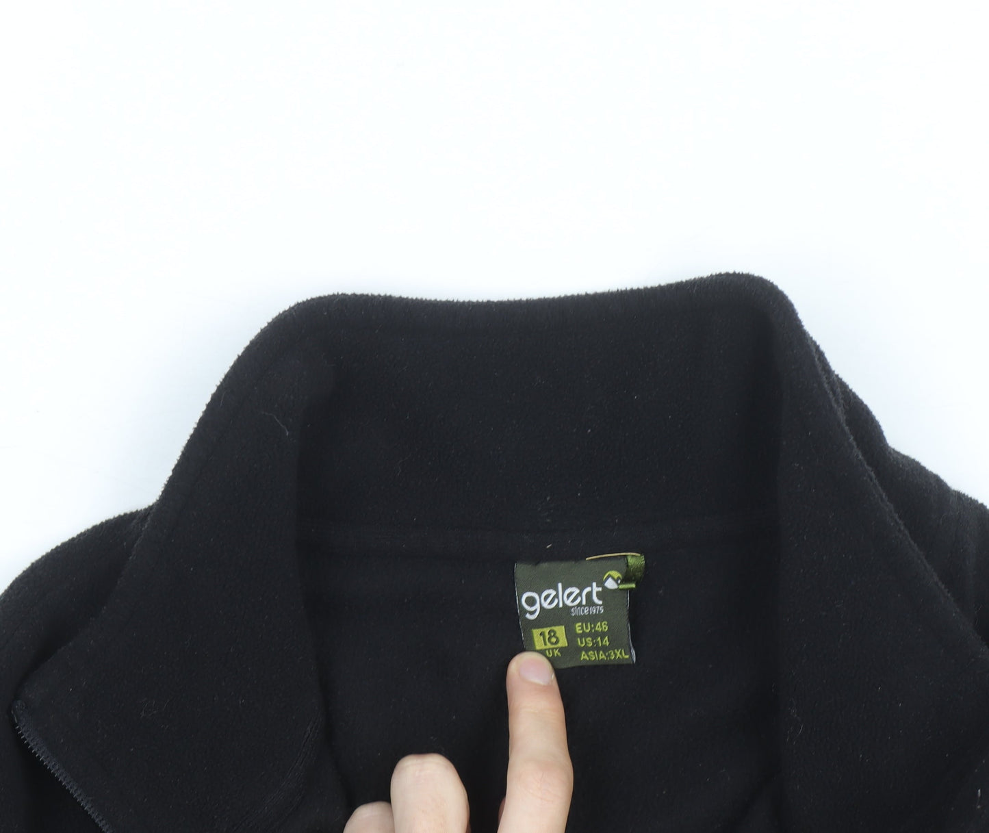 Gelert Women Black Fleece Full Zip Jacket Size 18 Regular Fit
