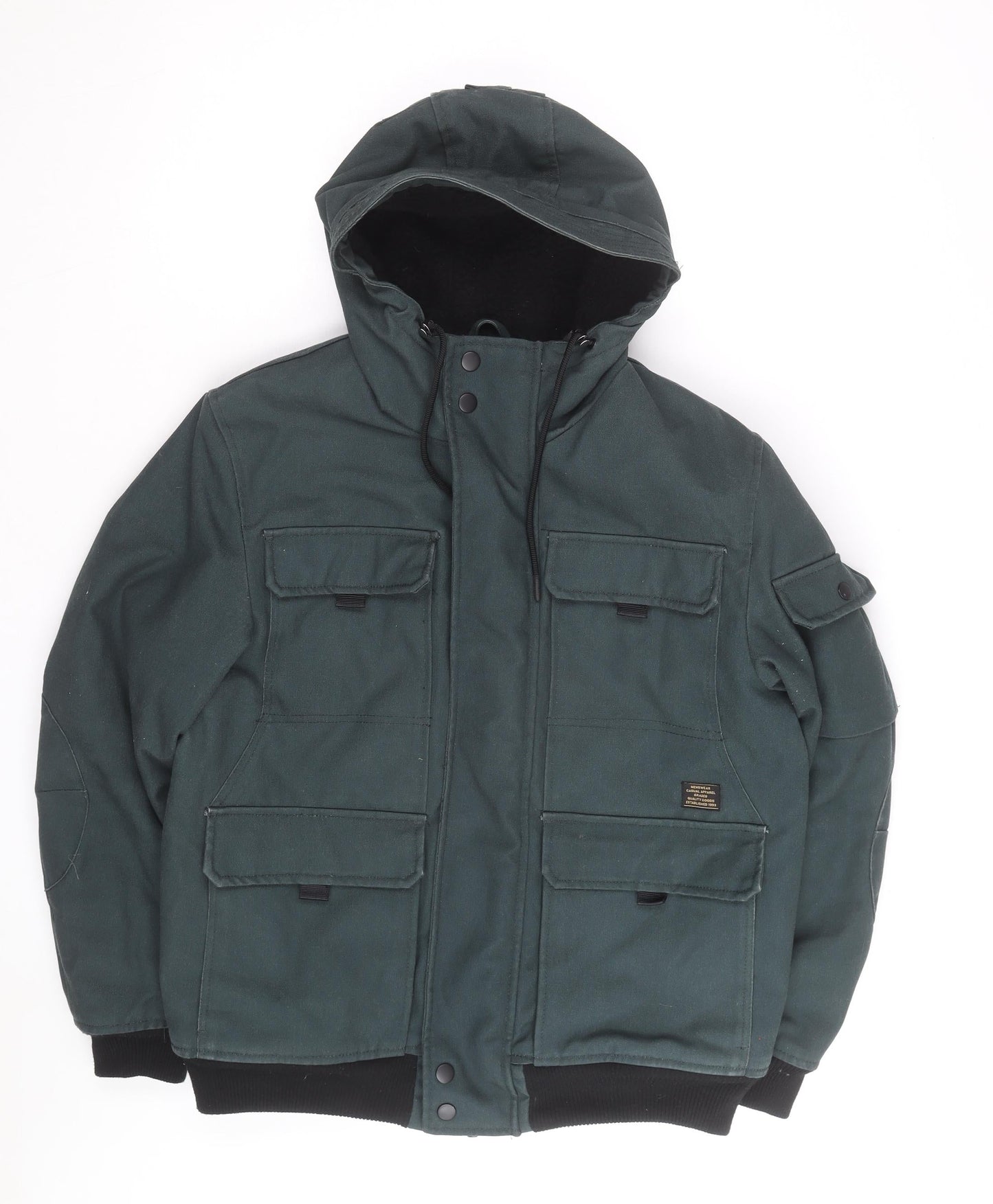 H&M Men Green Hooded Water Repellent Puffer Jacket Size M