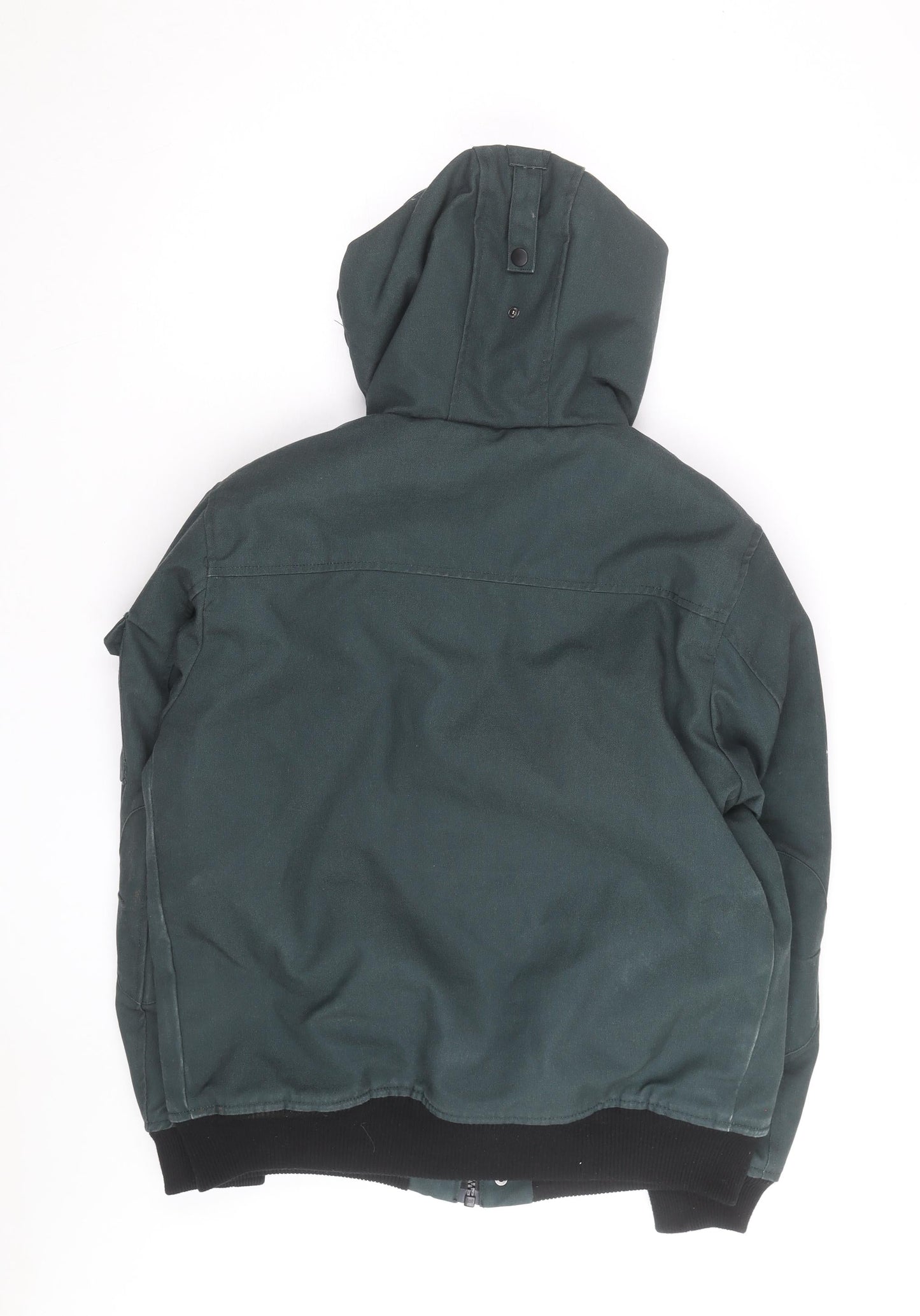 H&M Men Green Hooded Water Repellent Puffer Jacket Size M