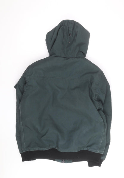 H&M Men Green Hooded Water Repellent Puffer Jacket Size M
