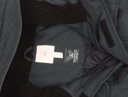 H&M Men Green Hooded Water Repellent Puffer Jacket Size M