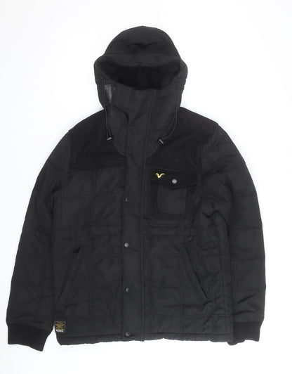 Voi Jeans Co. Men's Black XL Hooded Puffer Jacket Winter Casual