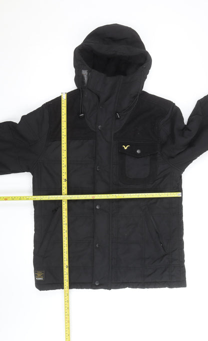 Voi Jeans Co. Men's Black XL Hooded Puffer Jacket Winter Casual