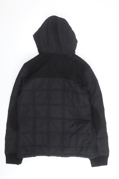 Voi Jeans Co. Men's Black XL Hooded Puffer Jacket Winter Casual
