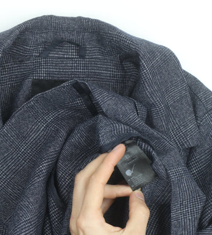 Monki Grey Check Blazer XS Classic Mid-Length Jacket