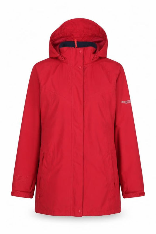 Regatta Women’s Red Waterproof Hooded Parka Jacket Size 12
