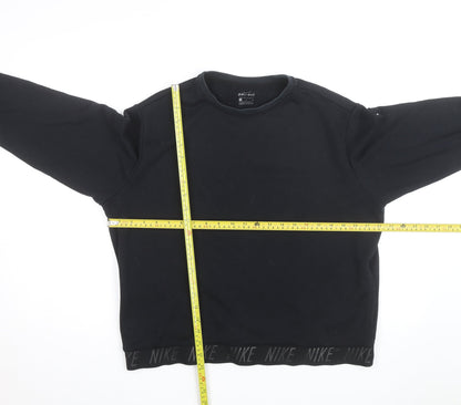 Nike Men's Black Dri-FIT Crew Neck Pullover Sweatshirt L Athletic