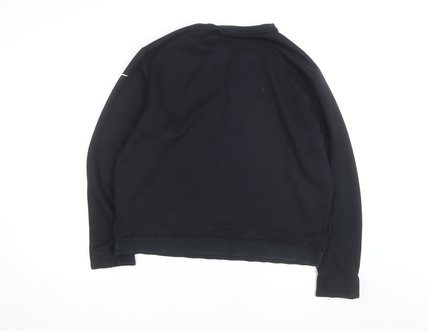 Nike Men's Black Dri-FIT Crew Neck Pullover Sweatshirt L Athletic