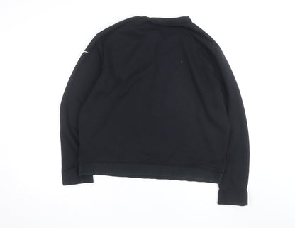 Nike Men's Black Dri-FIT Crew Neck Pullover Sweatshirt L Athletic