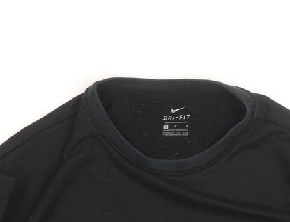 Nike Men's Black Dri-FIT Crew Neck Pullover Sweatshirt L Athletic