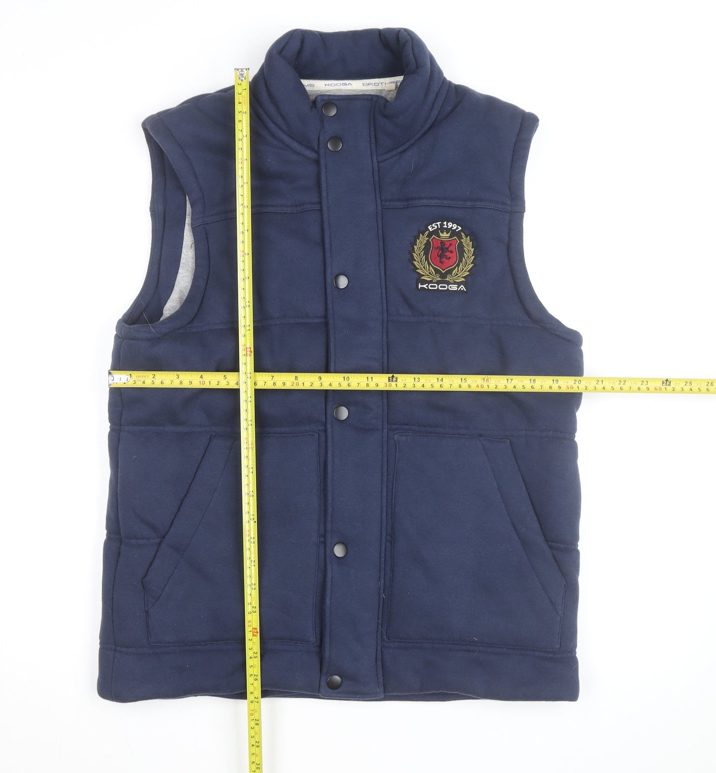Kooga Men's Blue Padded Bodywarmer Gilet Size L Rugby Sports Vest