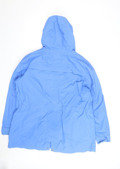 Peter Storm Women's Blue Hooded Rain Coat Size 20 Lightweight Jacket