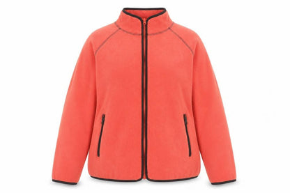 M&Co Women Orange Fleece Full Zip Jacket Size 18 Lightweight Activewear