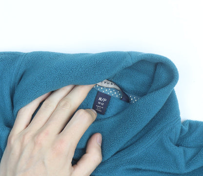 Lands' End Women's Blue Fleece Roll Neck Pullover Jumper Size M 10-12