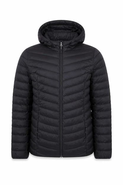 32 Degrees Men’s Black Lightweight Hooded Puffer Jacket Size S