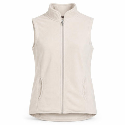Store Twenty One Beige Fleece Sleeveless Full Zip Womens Jacket Size 14