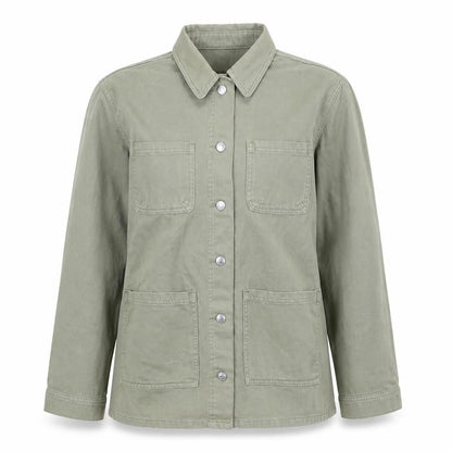 F&F Women’s Green Military Jacket Size 14 Cotton Mid-Length