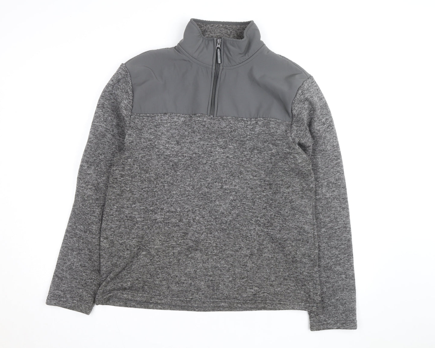 Mountain Warehouse Mens Grey Fleece 1/2 Zip Pullover Sweatshirt L