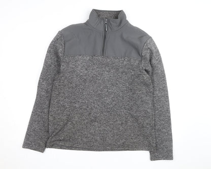 Mountain Warehouse Mens Grey Fleece 1/2 Zip Pullover Sweatshirt L