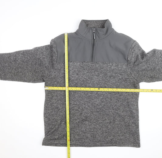Mountain Warehouse Mens Grey Fleece 1/2 Zip Pullover Sweatshirt L