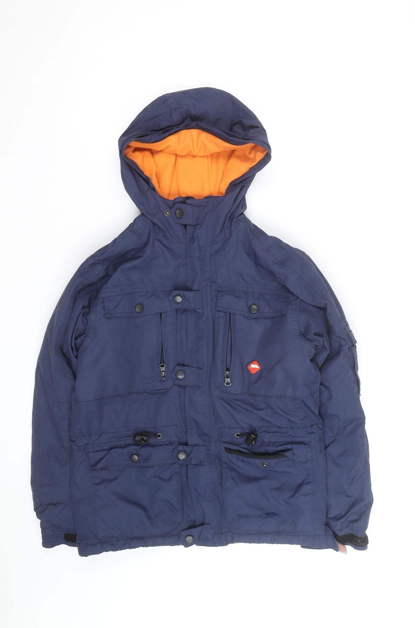 Trespass Boys Blue Hooded Waterproof Parka Coat 11-12 Years