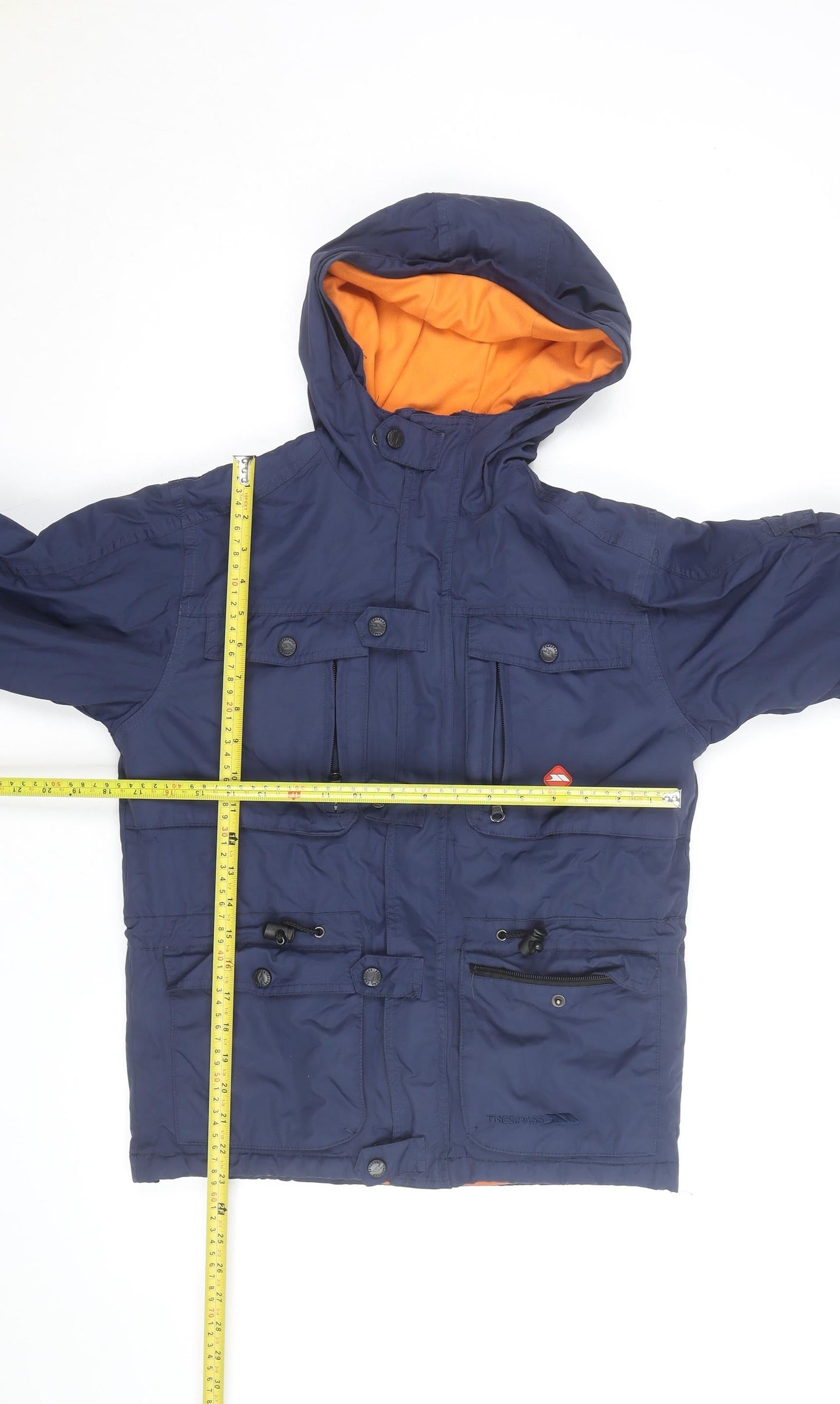 Trespass Boys Blue Hooded Waterproof Parka Coat 11-12 Years