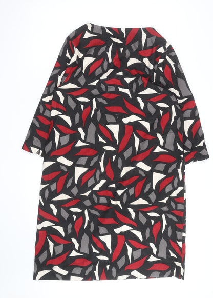 VIZ A VIZ Women's Multicoloured Shift Dress Size 14 3/4 Sleeve