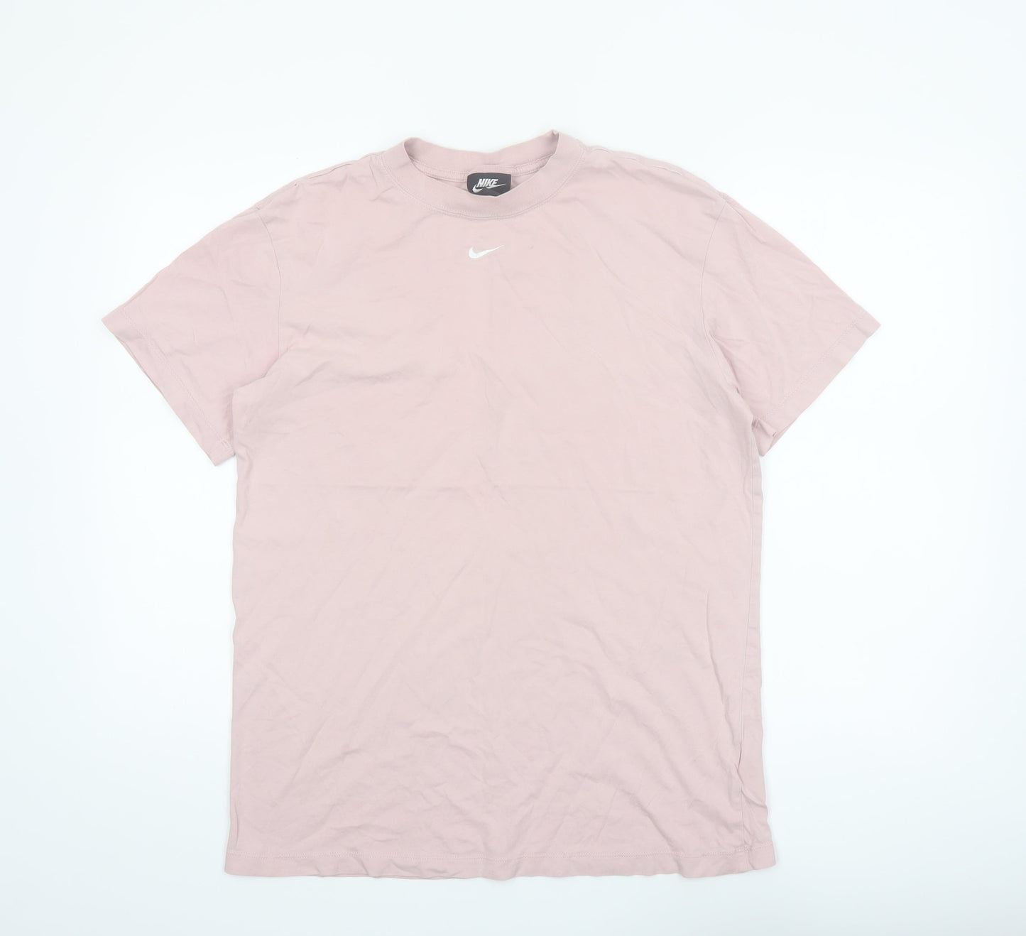 Nike Men's Pink Cotton Crew Neck Short Sleeve T-Shirt Size S