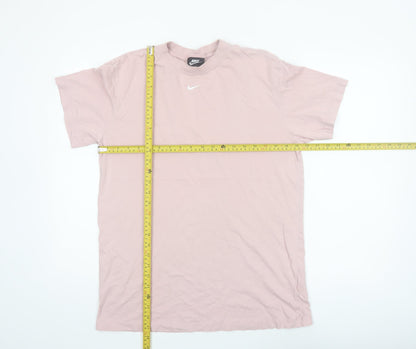 Nike Men's Pink Cotton Crew Neck Short Sleeve T-Shirt Size S