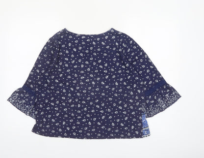 Marks and Spencer Womens Blue Floral Tunic Blouse Size 14