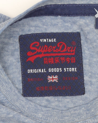 Superdry Men's Blue Graphic Print Crew Neck T-Shirt Size M