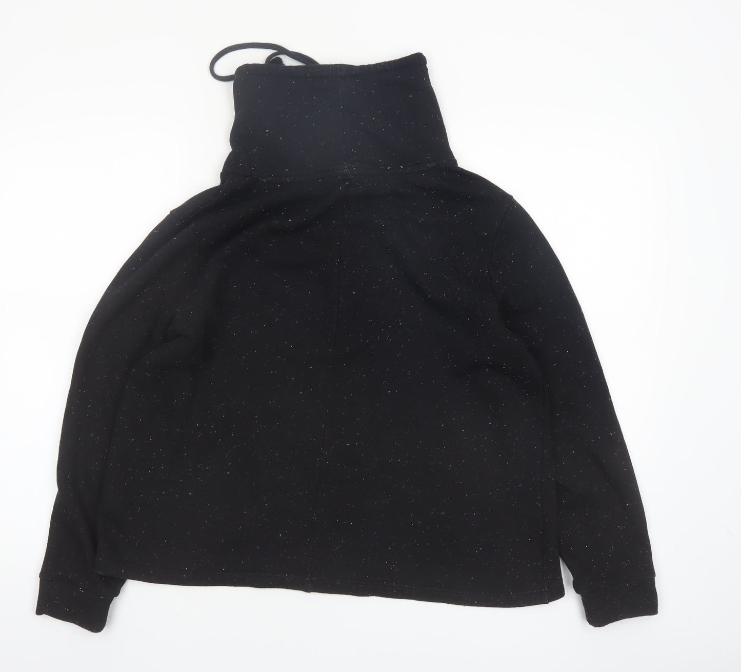 Marks and Spencer Womens Black Size 16 Funnel Neck Pullover Hoodie