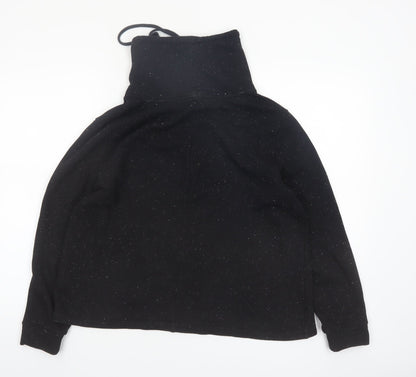 Marks and Spencer Womens Black Size 16 Funnel Neck Pullover Hoodie