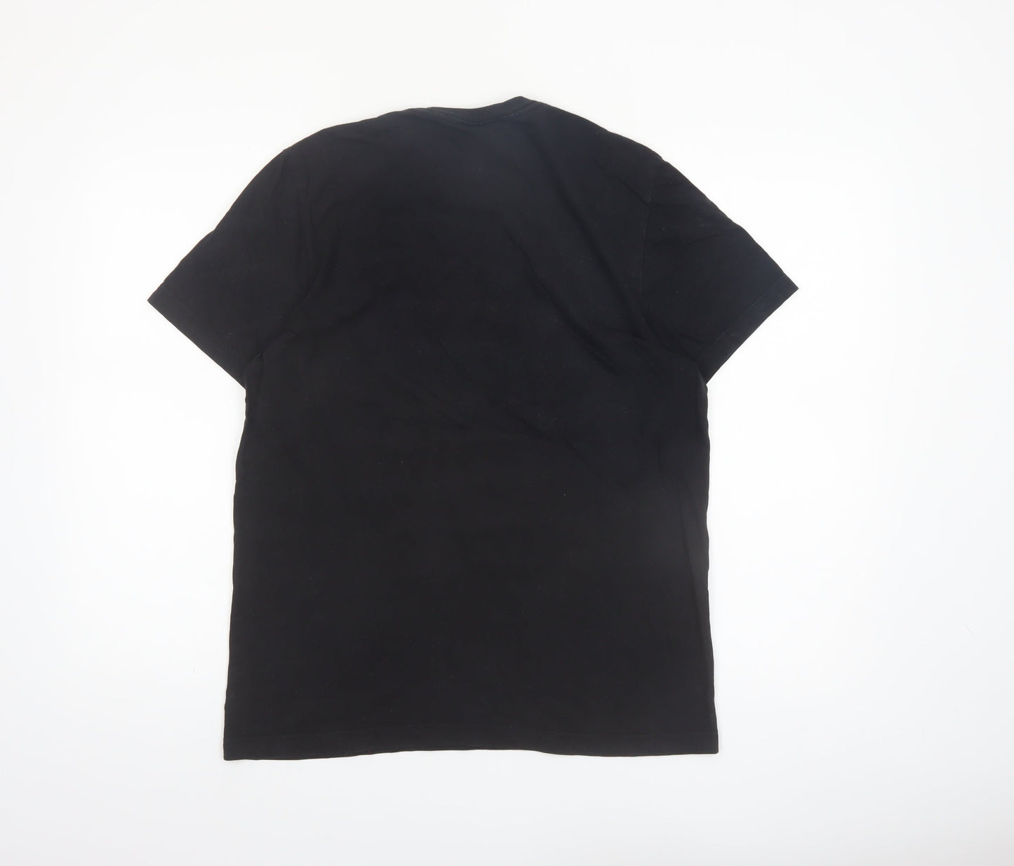 Adidas Originals Men's Black Large Graphic Print Sports T-Shirt