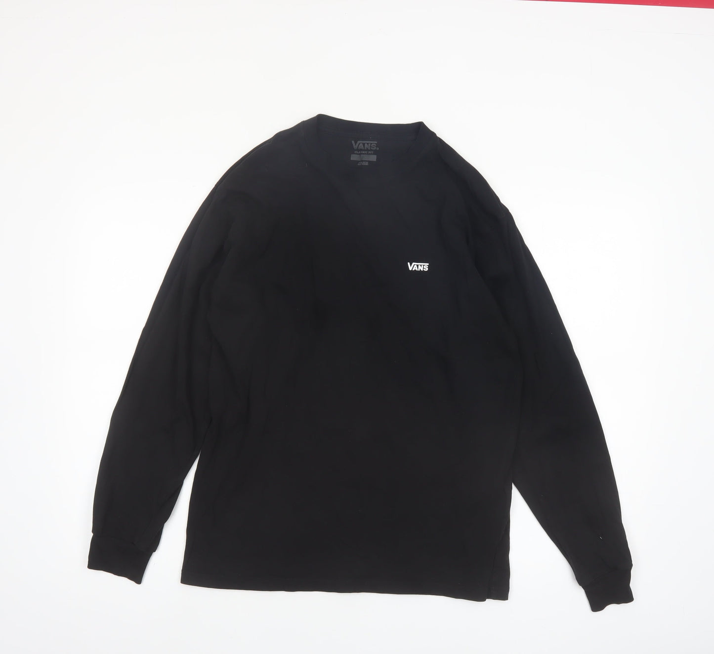 Vans Men’s Black Classic Fit Long Sleeve Cotton Top M
