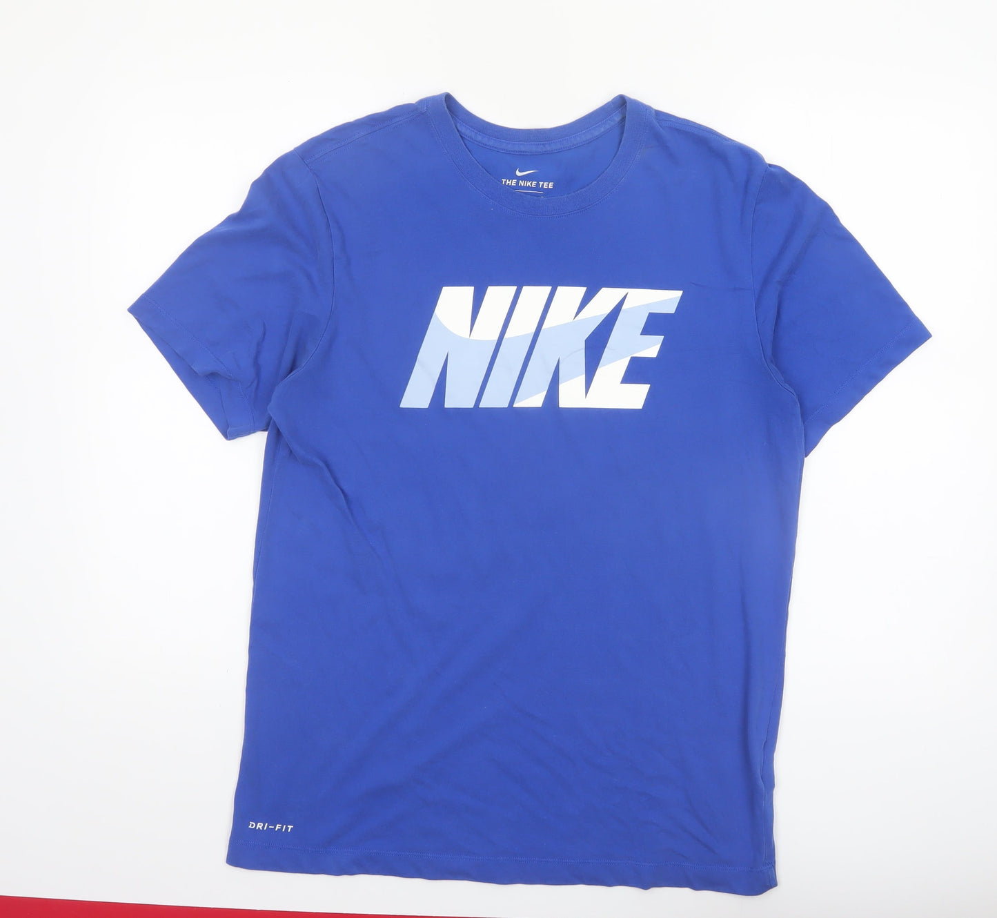 Nike Men's Blue Dri-FIT Graphic Logo T-Shirt M