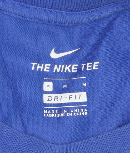 Nike Men's Blue Dri-FIT Graphic Logo T-Shirt M