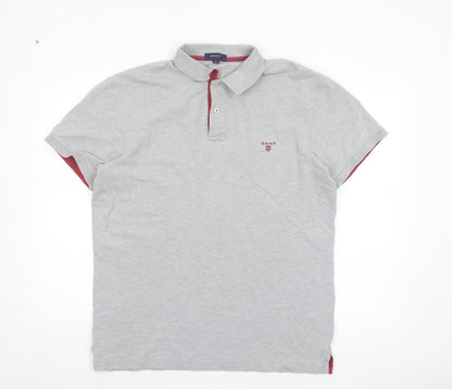 GANT Men’s Grey XL Cotton Elastane Polo Shirt
