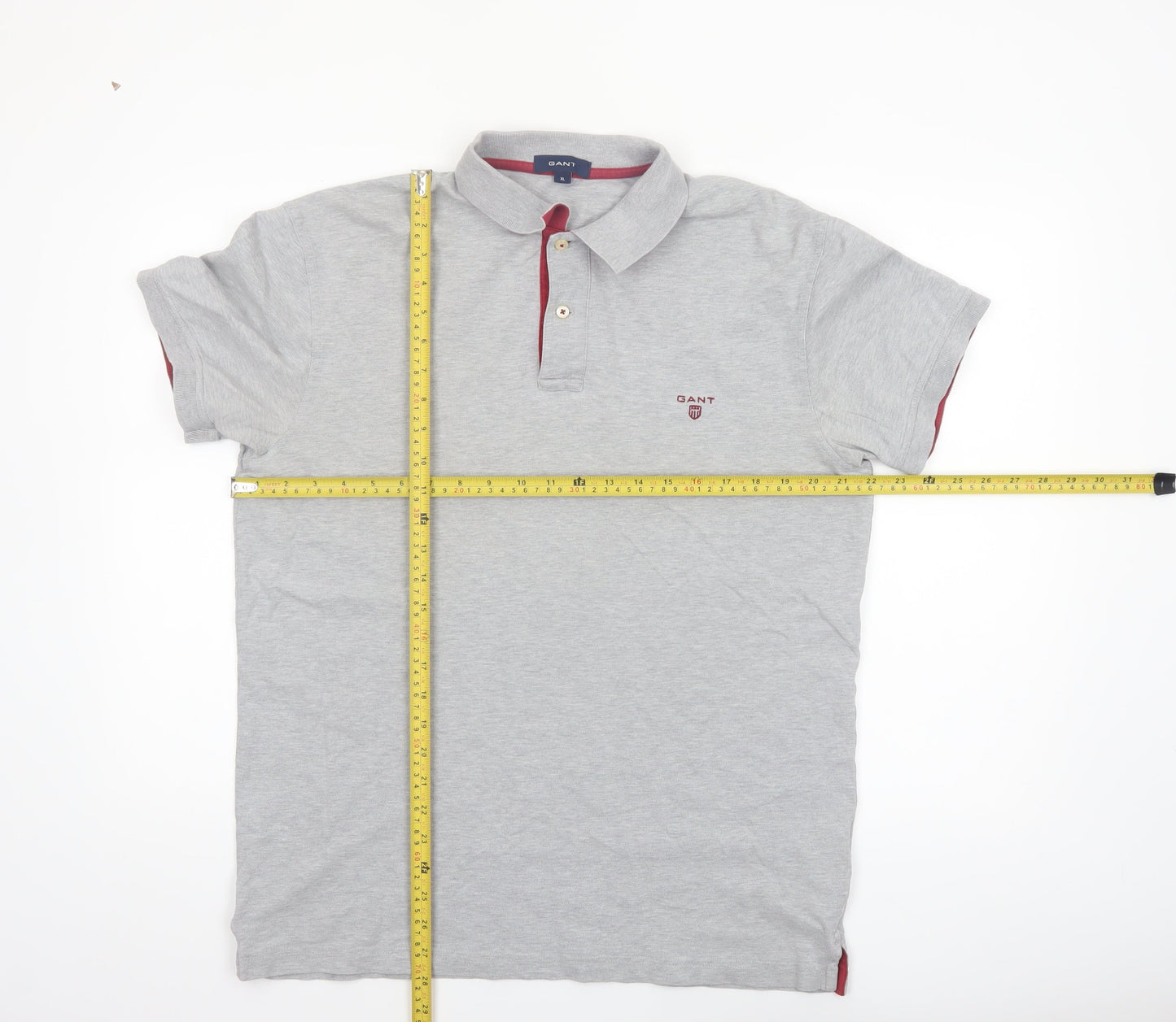 GANT Men’s Grey XL Cotton Elastane Polo Shirt
