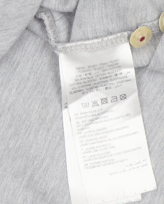 GANT Men’s Grey XL Cotton Elastane Polo Shirt