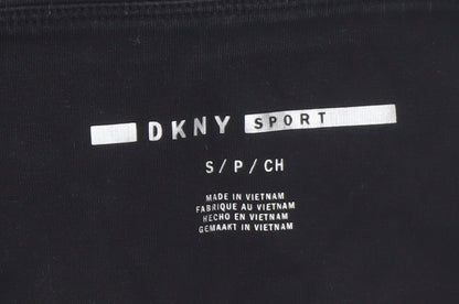 DKNY Womens Black Sports Logo Leggings Size S Stretch Cotton