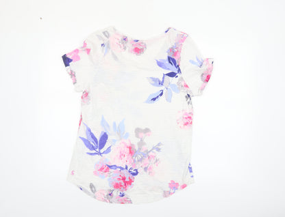 Joules Women’s Multicoloured Floral Cotton T-Shirt UK 14