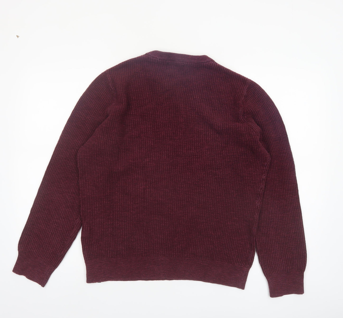Superdry Men's Red Cotton Crew Neck Jumper Size M